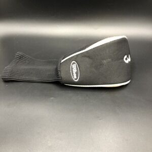 Wilson 3 Golf Club Head Cover Black and‎ Yellow Embroidered
